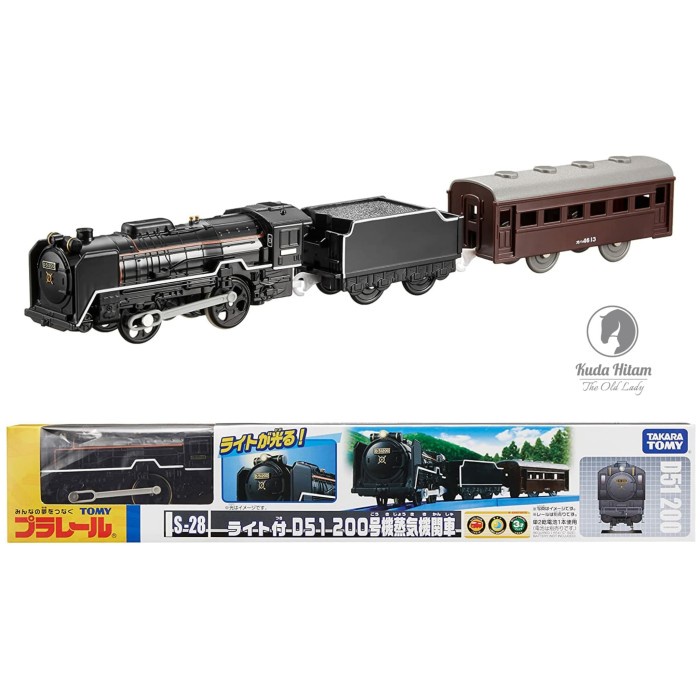 ✅New Takara Tomy Plarail S-28 Steam Locomotive Type D51-200 With Head Light Berkualitas