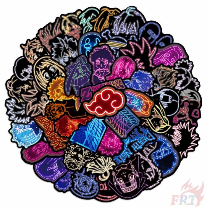 

Sticker Stiker Koper Neon Animasi Jepang