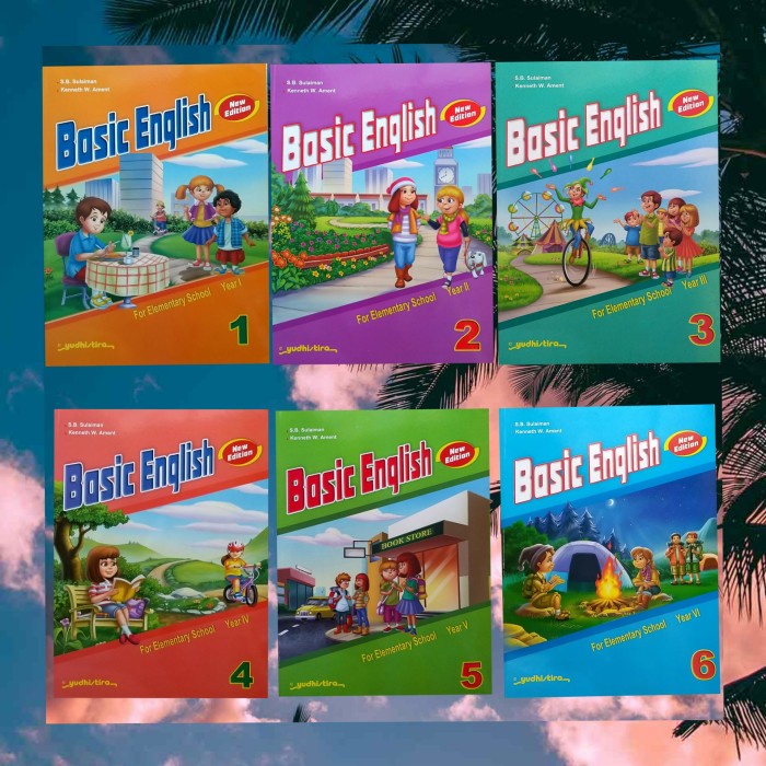 

NEW BUKU BAHASA INGGRIS BASIC ENGLISH SD MI KELAS 1 2 3 4 5 6 YUDHISTIRA