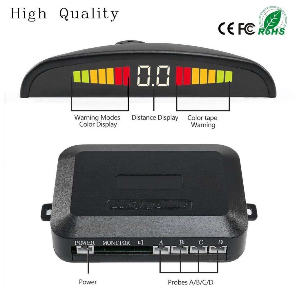 Ekleva Sensor Parkir Mobil Mundur Universal 4 Radar Sensor Dengan Display