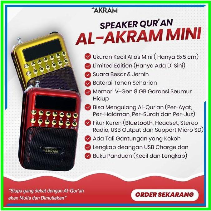 Speaker Murottal Murotal AlQuran Quran Digital 30 Juz Al-Akram Mini