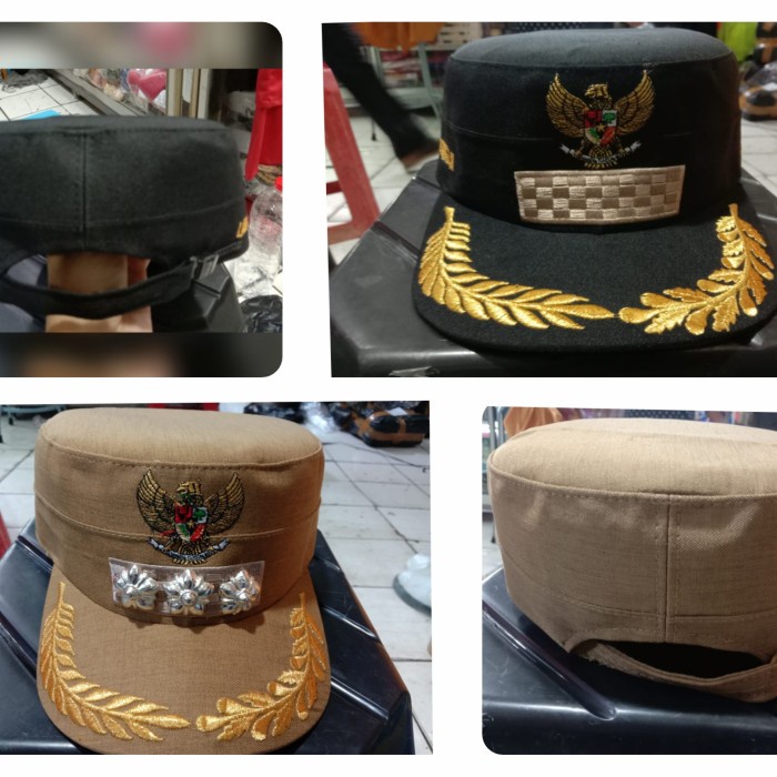 Topi topi komando lurah/camat - khaki, lurah(V2Y7) Topi Jaring Topi Pria Distro Topi Pria Topi Baseb
