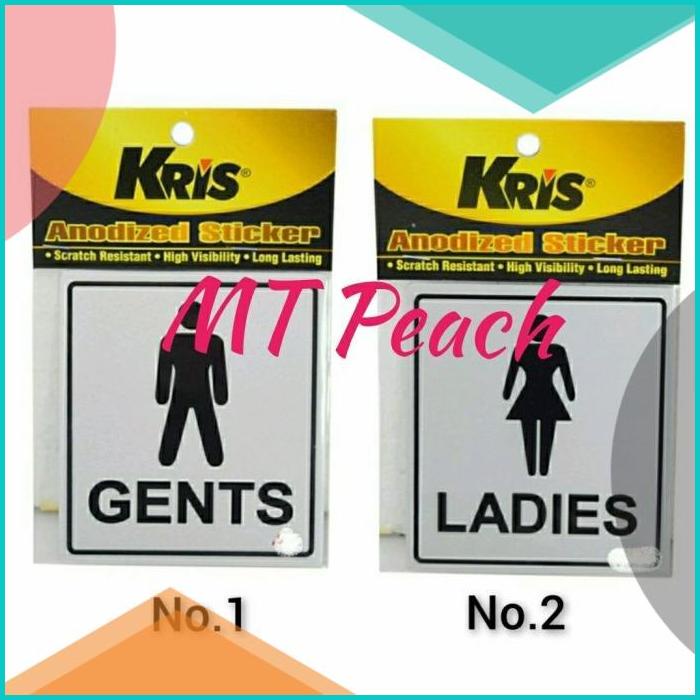 

KRIS STIKER LADIES / GENTS SIGN LABEL ANODIZED STICKER 20JVLZ3 perkakas