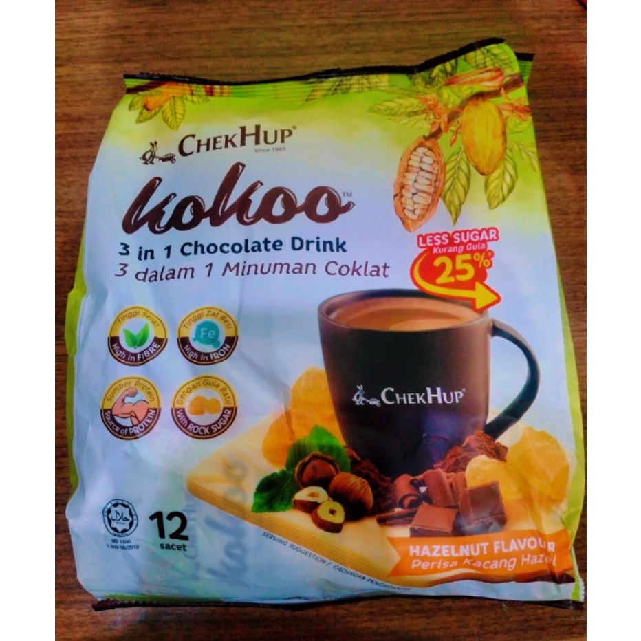 

Promo Chek Hup Kokoo With Hazelnut 3 in 1 Chocolate Drink NEW PACK