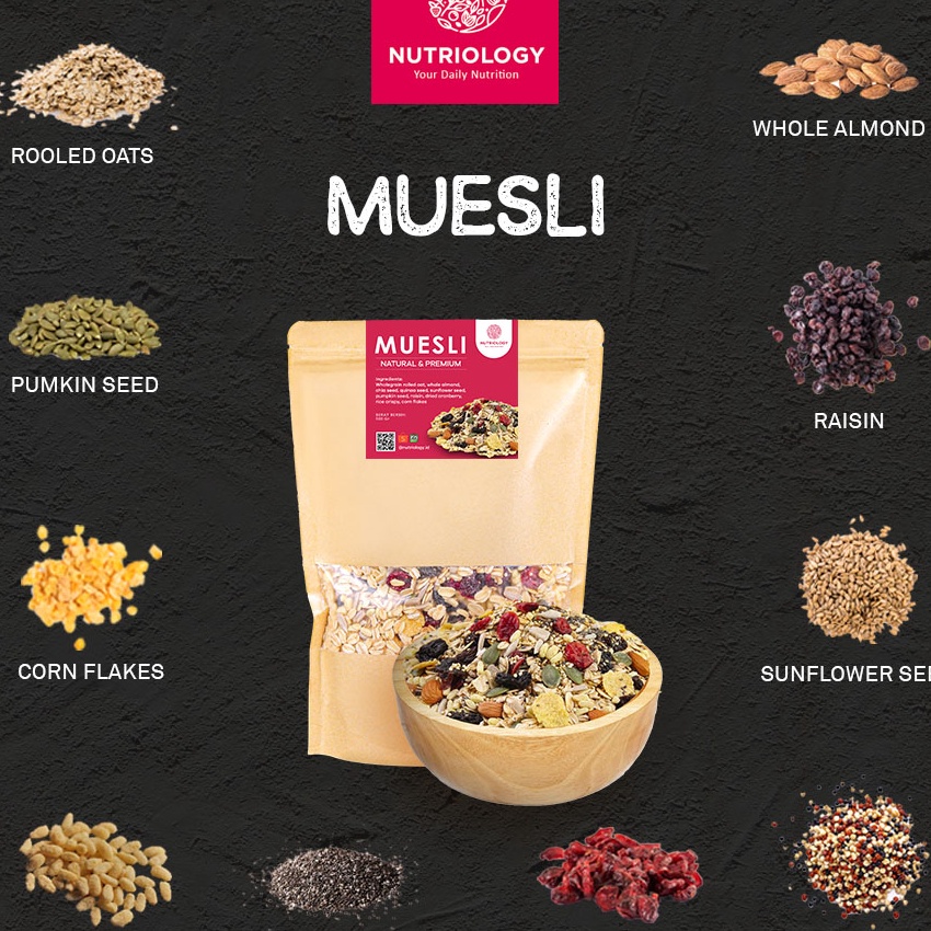 

Termurah Muesli Fruit seed Nutriology 1 Kg Sereal Diet Sehat Sarapan Praktis Murah Bergizi Premium Alami Oatmeal buruan