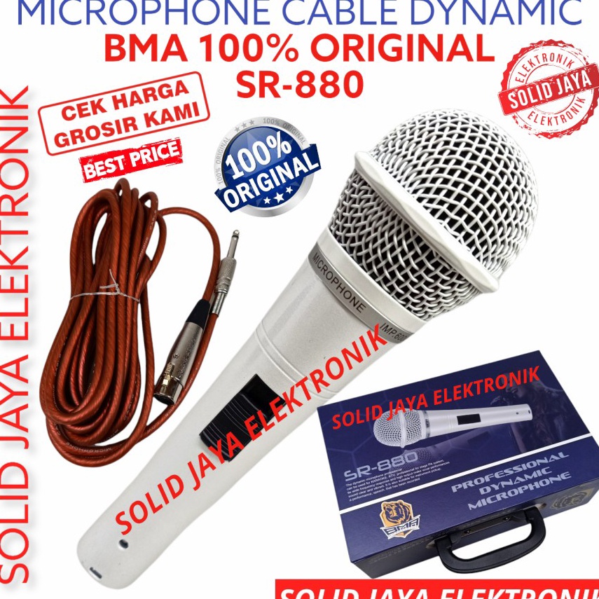 TERPERCAYA MIC MICROPHONE BMA SR880 PROFESIONAL DYNAMIC MIK SR-880 SR 880 KARAOKE VOKAL VOCAL DINAMI