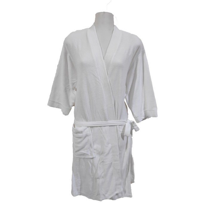 Kimono Kimono Handuk Mandi Dewasa Polos Pria dan Wanita - Putih, 0 (1-2 Tahun)(B3R5) Bahan Lembut Ki