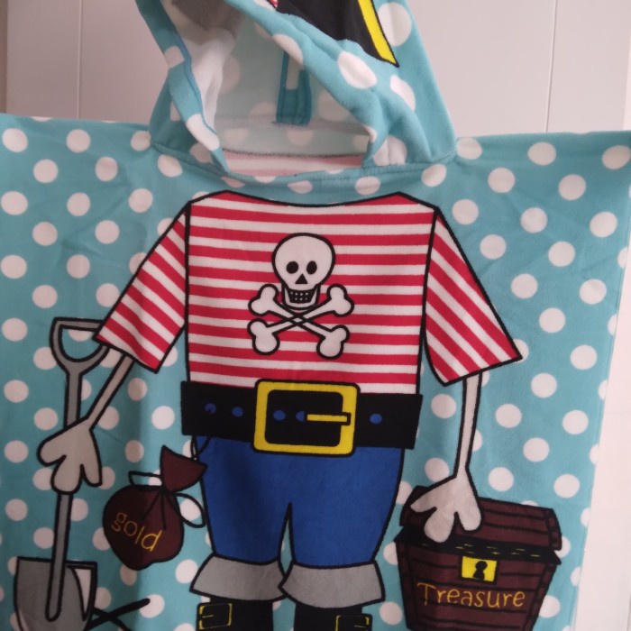 Kimono handuk hoodie anak renang baju mandi Bath robe kimono perempuan laki - pirate(I2B1) IMPORT PR