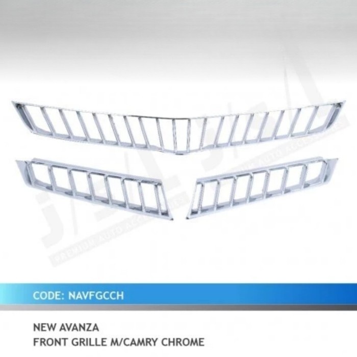 ✅Sale Grill Gril Depan 3 Pcs Model Camry Chrome Mobil Avanza Vvti 2008 2011 Bisa Sameday
