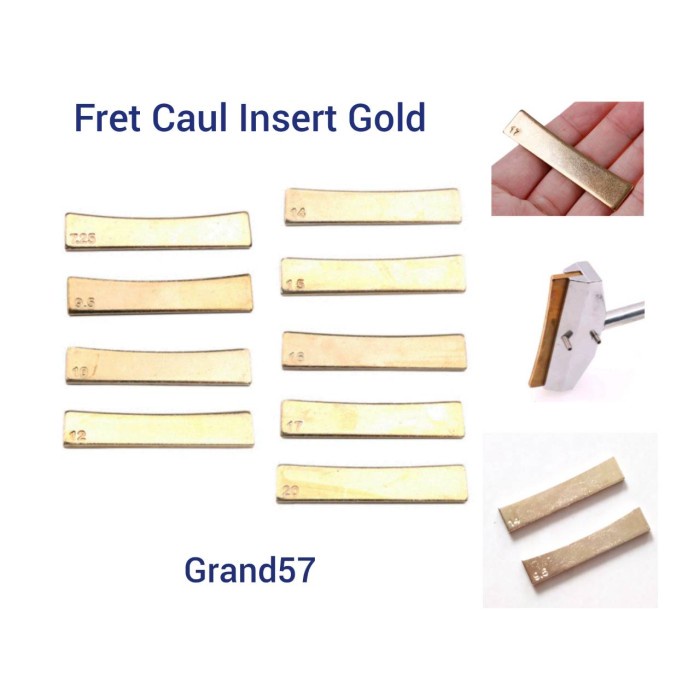Fingerboard Fret Press Caul Insert Gold Inserts Radius Luthier Tools