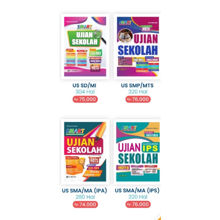 

Buku Smart Ujian Sekolah SMP / MTs Tahun Ajaran 2022/2023 Best Seller