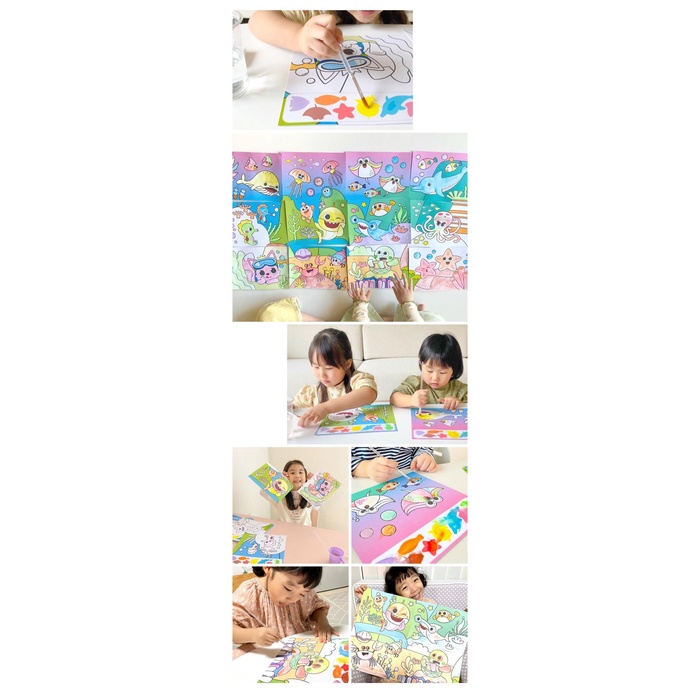 

Pinkfong Baby Shark Painting Set / Peralatan Mewarnai