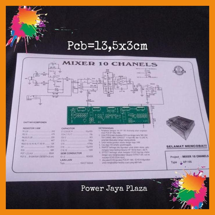 pcb mixer 10 ch ap-195 oriental ap195 [pjp]
