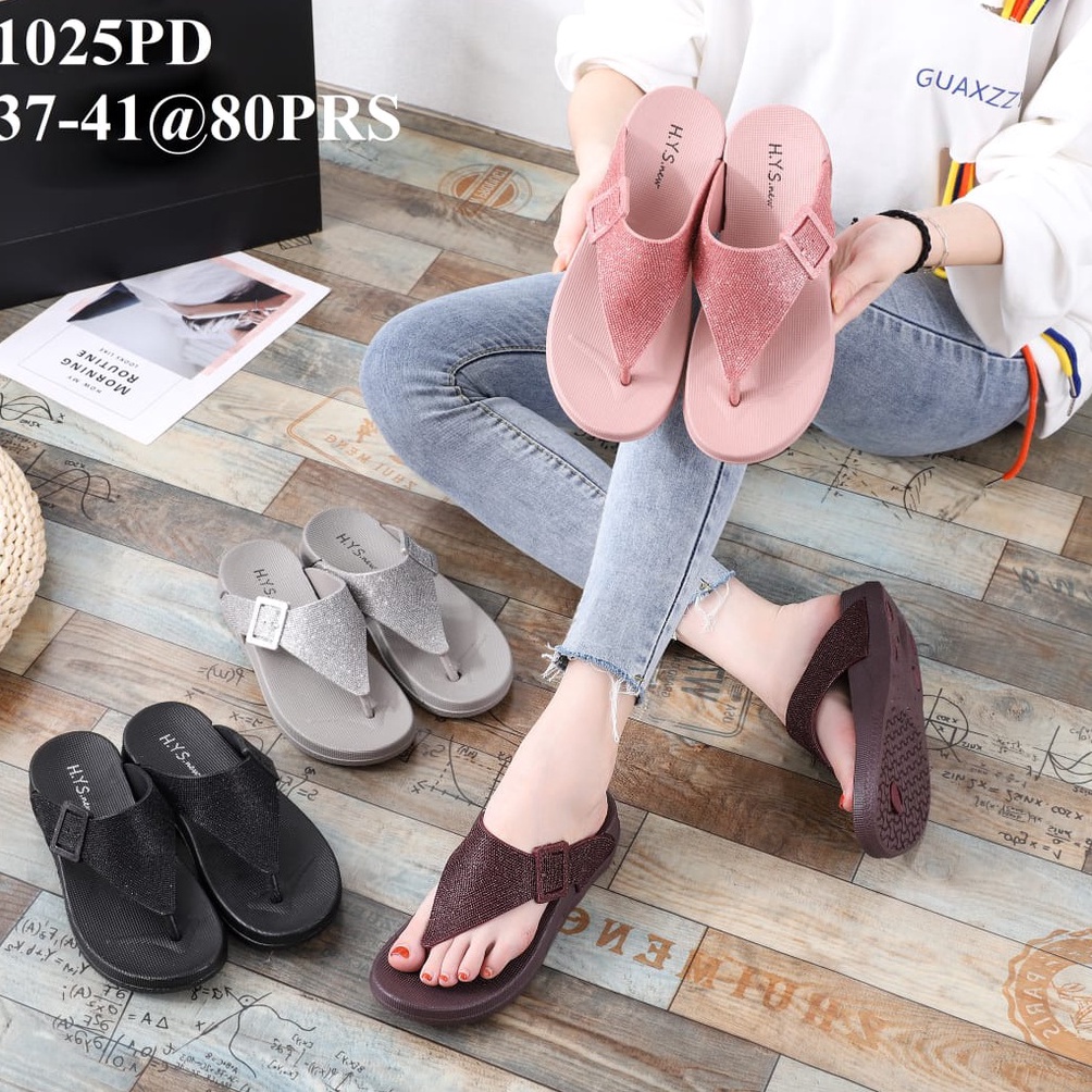 [✬U9➤] Sandal Wanita Terbaru 2022/Sendal Jepit Karet HYS New 1025/Sendal Jelly Import Restok Gan