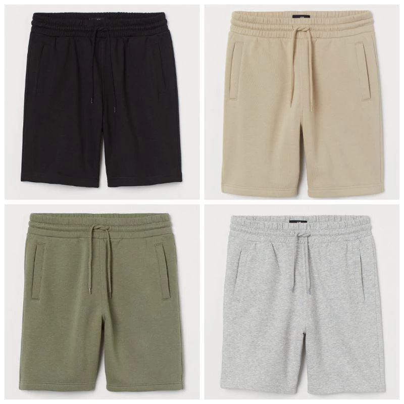 Celana Pendek HNM SweatShort Pants Pria Wanita Kolor Unisex