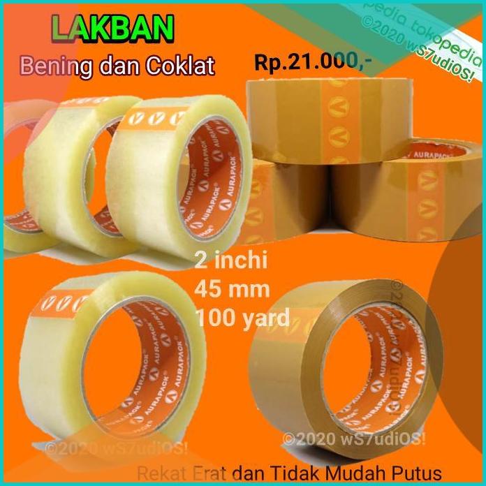 

Lem Lakban Besar Coklat Putih Bening 45mmx100 yard 90 meter Rekat Kuat 20JVLZ3 suku cadang