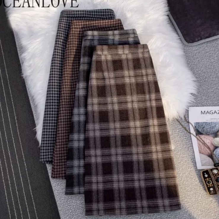 Recomend Rok motif kotak kotak / rok tartan / rok span panjang / rok korea / rok kotak kotak panjang