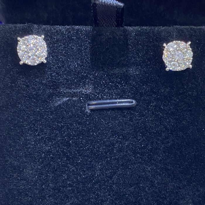 ✨Termurah Giwang Berlian Eropa Lotus Emas Putih 750 Terbaru