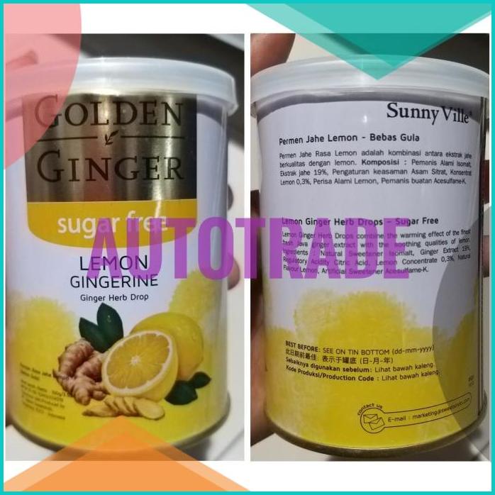 

GOLDEN GINGER FREE SUGAR LEMON GINGER PERMEN JAHE BEBAS GULA 150 GR 20JVLZ3 perkakas