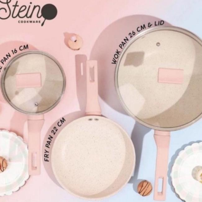 Barang Baru//Stock Baru Stain Cookware Set Panci Glowpan Paket Glow
