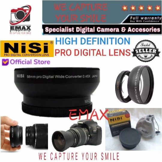 ✅Original Nisi Pro Digital Conversion Lens Hd Lensa Nisi Wide Converter  Macro Diskon