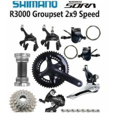 ✨Ori Full Group Set Shimano Sora R3000 2X9Speed Full Shimano Sora Terbaru