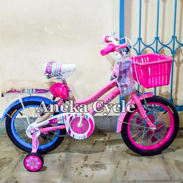 ✨Ori Sepeda Anak Roda Empat Cewek Mini Wimcycle Clara 16 Inch Bisa Gojek
