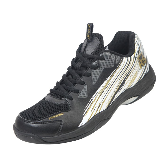 [Best Seller] Sepatu Badminton Rs Jeffer Ltd 2 / Rs Jf Ltd 2 Black Original Diskon