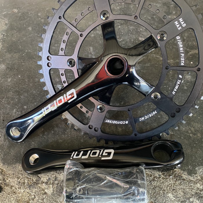✨Ori Crankset Giorni Pista Bcd 130 56T Untuk Sepeda Lipat Bisa Gojek