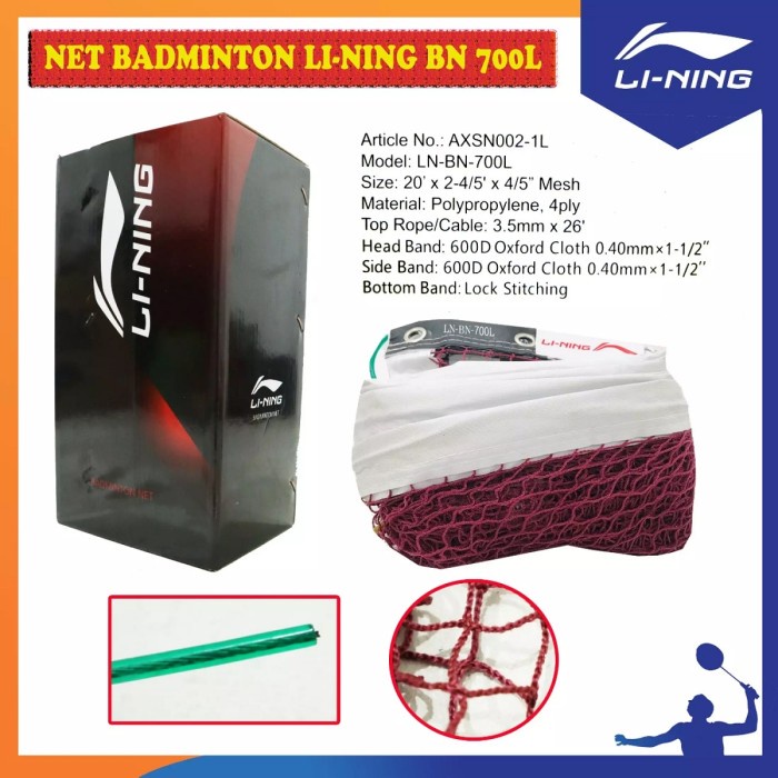 [Best Seller] Net Badminton / Bulutangkis Lining Bn 700 Original Limited