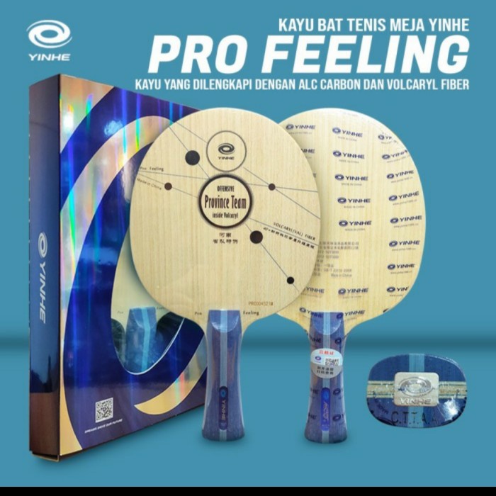✨New Ori Kayu Bat Tenis Meja Pingpong Yinhe Province Pro Feeling Berkualitas