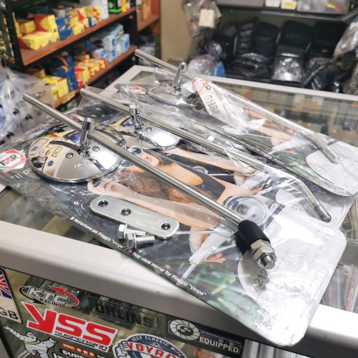 Spion Far Chrome Bulat Original Vespa Super Sprint Pts Px