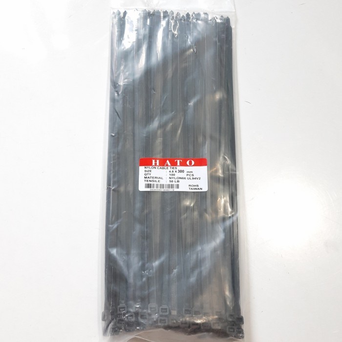 

Kabel Ties TEBAL Size 4.8 x 30cm / Kabel tis / Tali Lis Hitam (B292)