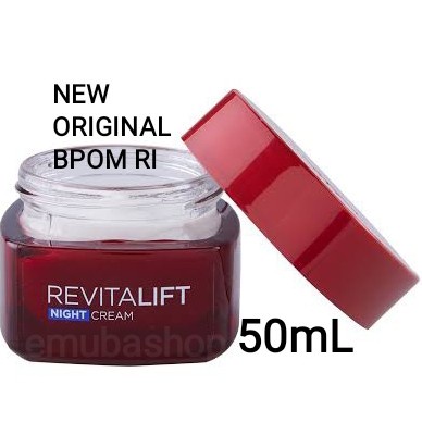 [Original] L'Oreal Loreal Paris Revitalift Dermalift Night Cream Anti Aging 50Ml Berkualitas
