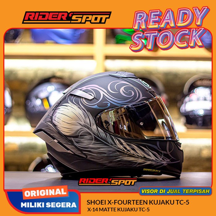 [New Ori] Helm Motor Shoei X-14 Kujaku Tc5 Matte Full Face Helmet Original X14 Berkualitas
