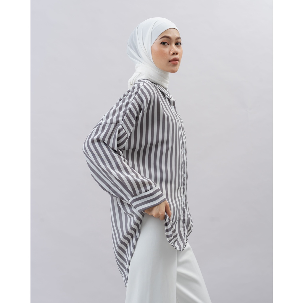 KEMEJA KATUN SALUR KINARA DAILY LONG SHIRT OFFICE SHIRT PREMIUM