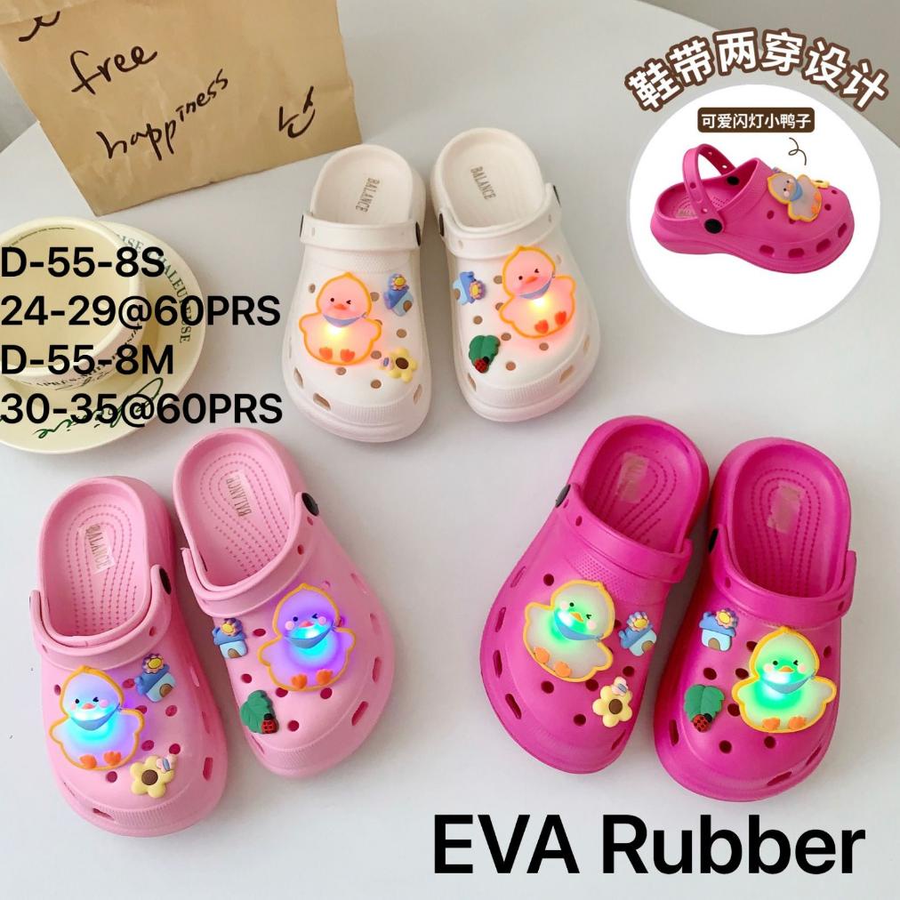Sandal Clog Anak Full Jibbitz MENYALA / LID Baim Fuji Balance IMPORT CHINA D55-2S - Sandal BAIM Anak
