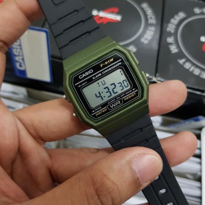 Casio F-91Wm-3Adf - Jam Tangan Unisex Pria Wanita F91W F91Wm F-91Wm-3A