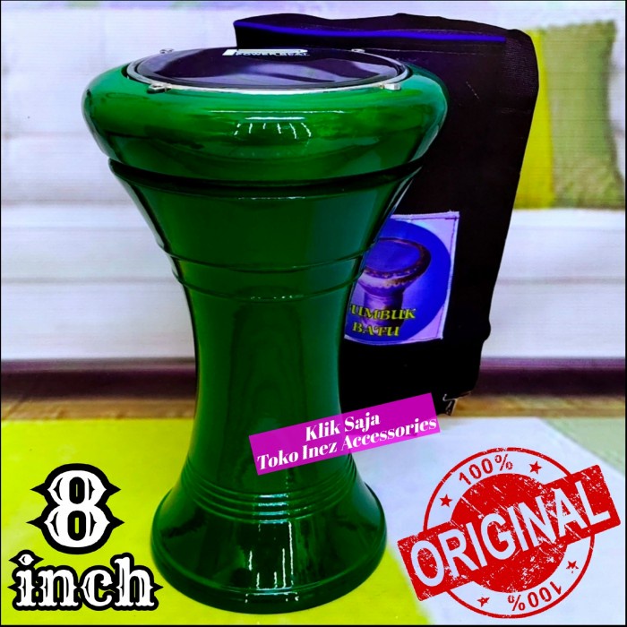 Terlaris Dumbuk Marawis Atau Darbuka Kayu Polos Hijau Nu Power Beat Hitam