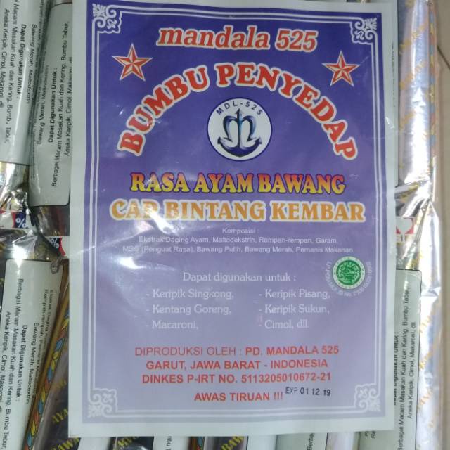 

Bumbu asin atom bintang kembar 1 bal isi 12pc