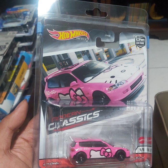 ✅COD Hot Wheels Honda Civic Eg Hello Kitty Bisa Gojek