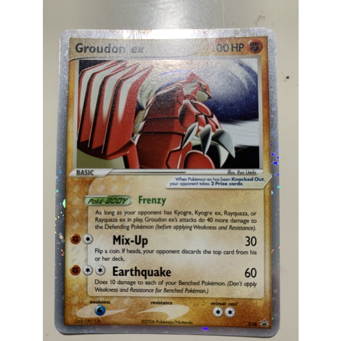 ✅New Groudon Ex Black Star Promo Kartu Pokemon Card Tcg English Crease Glue Terbatas