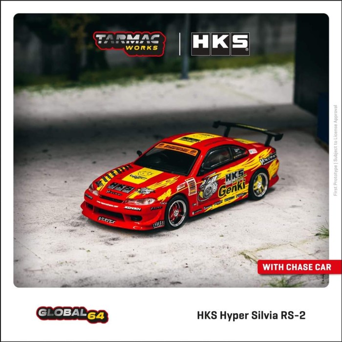 ✅New Tarmac Work 1/64 Nissan Hyper Silvia Rs -2 Hks Red Berkualitas