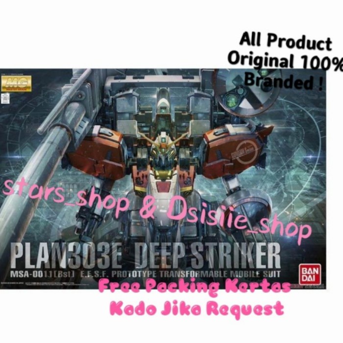 ✨New Bandai Mg Msa-001 Plan303E Deep Striker Gundam 1:100 Original Berkualitas