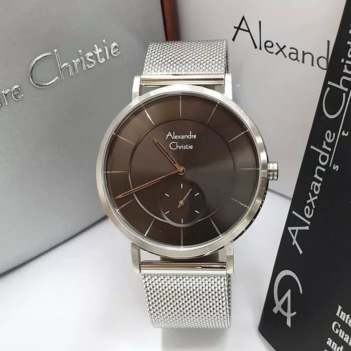 ✅Ready Alexandre Christie Ac 8586 / Ac 8586Ms Silver Black OriginalGaransi Terbatas