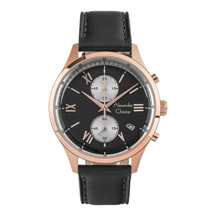✅Sale Jam Tangan Pria Alexandre Christie Ac6575 Ac 6575 Rosegold Original Bisa Sameday