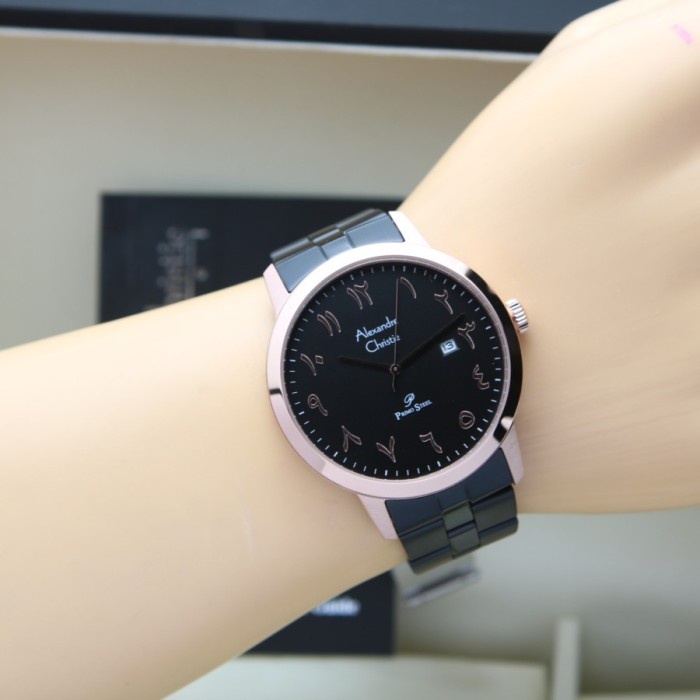 ✅Termurah Jam Tangan Pria Alexandre Christie Ac 1024 Ac1024 Black Rosegold Origi Terbaru