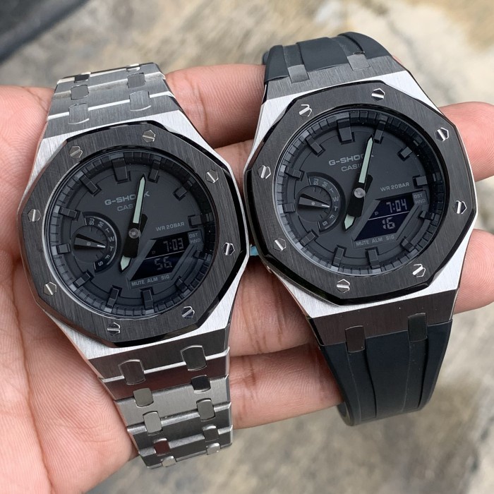✅Ori G-Shock G-Shock Ga-2100 1A1Dr / Ga-2100 1A1Dr Gen 3 Silver List Black Bisa Gojek