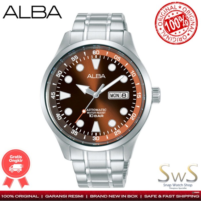 ✅Ori Jam Tangan Pria Alba Al4255 Al4255X1 Automatic 42 Mm Original Resmi Limited