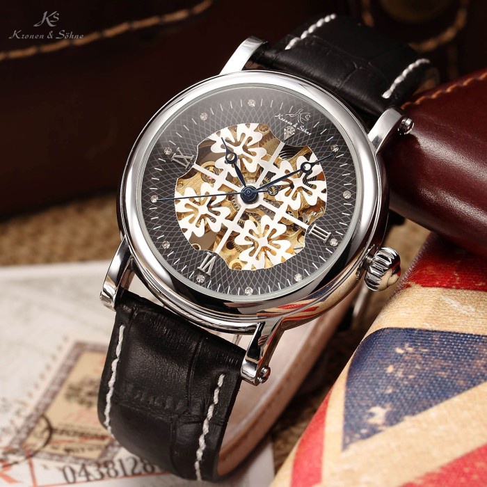 ✅Ori Kronen  Sohne Ks118 Jam Tangan Casual Silver/Hitam Bisa Sameday